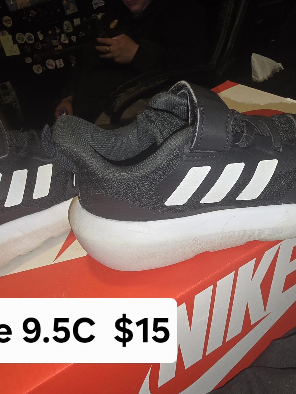 adidas Kids Black and White Sneakers
